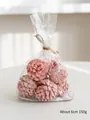 Pommes de pin roses décoratives avec paillettes dorées, sachet de 150g avec corde - Pomme De Pin Chinoise Rose (SG02) / Environ 6cm/150g
