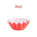 Pirottini rossi a forma di fiore in carta per muffin resistenti al calore 50 pezzi - 50 Pezzi / Rosso