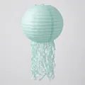 Mint green jellyfish paper lantern hanging decoration for ocean themed birthday party - Mint Green