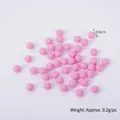 0.6cm pink round artificial beads for DIY dollhouse dessert decoration craft supplies - 0.6cm / Pink
