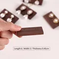 Compact walnut wood earring display card, 6x3cm dimensions for jewelry presentation - Black Walnut / Black Walnut Card / 6cm x 3cm x 0.45cm