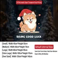 Christmas dog window sticker size guide showing dimensions for festive static decals - Small Size【40*50CM】
