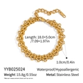 Specifiche dettagliate per il bracciale a catena punk in acciaio inossidabile dorato - Bracciale (YYB025024)