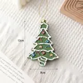 Adorno de árbol de Navidad con bordes de nieve blanca y motivos de dulces coloridos - Árbol de Navidad (ZXC-2207)