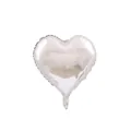 10-inch heart-shaped silver foil balloon with reflective metallic finish for parties - 10-inch Heart Silver