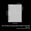 A5 4-pocket clear matte card sleeves for photocard binders 10 sheets set - A5 Matte Compact 4-Pocket Pages 10 Sheets 10#