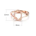 S925 sterling silver rose gold four-prong ring setting for 8x12mm oval gemstones - Stone Size 8*12mm / Rose Gold