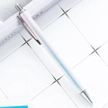 Rainbow crystal glitter ballpoint pen with metallic silver clip and push button - Bright Silver (Silver Parts)