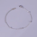 Minimalistische zilveren kralenarmband met karabijnsluiting en verstelbare verlengketting - S10 Zilveren Armband / 15cm+5cm Verlengketting