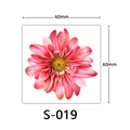 3D colorful pink flower tattoo sticker S-019 model in 60mm compact size for women - Pink Radial Flower Style (S-019)