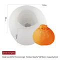 Satsuma orange shaped silicone mold for DIY candles with dimensions and weight info - Small Tangerine