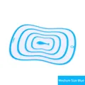 Translucent medium blue flexible cutting board with fish pattern and wavy texture - Medium / Blue