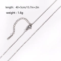 Silver stainless steel box chain with adjustable length 40 plus 5cm and 1.6g weight - O Chain / Steel