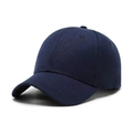 Classic navy blue cotton twill baseball cap in a minimalist six-panel structured design - Adjustable / Navy Blue