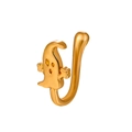 U-shaped gold ghost nose clip cuff non-piercing copper with zircon jewelry - Gold Ghost