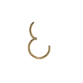 20G gold plated 316L stainless steel hinged segment ring for nose and ear piercings - 6mm / Gold