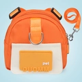 Sac à dos harnais pour chien orange vif avec ensemble de laisse pour petits chiens - S / Design monobloc / Orange