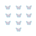 Set of 10 pink and blue butterfly alloy pendants for DIY jewelry and hair accessories - 6# Enamel Butterfly
