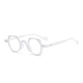 Occhiali bianchi rotondi geometrici a montatura intera anti-luce blu per uomo e donna - Montatura Bianco Porcellana