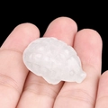 Mini hedgehog carving made of translucent white crystal for desktop decoration - White Crystal