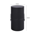 Detail view of a black PU leather makeup brush holder with 10.5cm by 20.5cm dimensions - Black XL Size Full Bucket