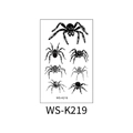 Waterproof 3D realistic spider temporary tattoo stickers with 7 different black designs - Multiple Black Realistic Spiders (WS-K219)