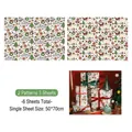 Set of 6 Christmas wrapping papers with Santa and Snowman patterns, 50x70cm size - Merry Christmas (6 Sheets) / 50*70CM