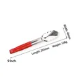 Pinza per alimenti da 9 pollici in acciaio inox con manici rossi antiscivolo - 9 Pollici (24.5*4cm)