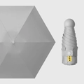 Mini grey portable folding umbrella with UPF50+ protection and gold heart pattern - Mist Grey (Plain Mini)