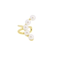 Elegante polsino per orecchio placcato oro 14k con cinque perle tonde d'acqua dolce - Oro