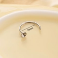 10mm C-shaped stainless steel piercing ring with screw thread and flat base accessory - 10mm Single Head External Thread Horseshoe Ring