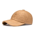 Berretto da baseball classico in paglia intrecciata naturale con design traspirante - Regolabile / Cachi