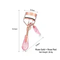Rose gold eyelash curler with glitter handles including dimensions and net weight - Rose Gold / Bulk/Loose Packaging