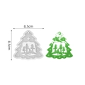 Christmas tree silicone mold for DIY resin ornaments measuring 8.5cm by 8.5cm - Christmas Tree