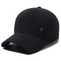 Casquette de baseball hiver homme bleu marine avec protège-oreilles et logo M en métal - Logo M / Bleu Marine