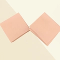 Pair of square pink microfiber jewelry pouches with snap buttons on a minimal background - Flip-top Style / 8*8cm / Light Pink