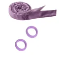 Set bigodino senza calore in velluto viola con elastici abbinati per onde morbide - Set di Elastici Piccoli Viola