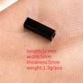 Black titanium steel hollow rectangular tube charm for DIY bracelet 17x5x5mm - 5*17mm / Black