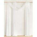 Cortinas de gasa blanca para arco de boda, set de 3 para decoración de eventos y fiestas - 70*800cm / crema