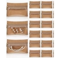 Clear zipper storage bag detail view, transparent PVC pouch for small jewelry parts and accessories. - Brown