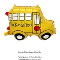 Yellow school bus foil balloon for back-to-school party decoration, 35x51cm size - Yellow School Bus Shape