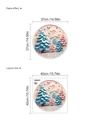 Adesivo murale 3D natalizio con pupazzo di neve e alberi rosa e blu, misura 40 cm - Foresta Invernale Innevata