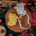 Sock cat cookie cutter mold in 5.4x6.3cm size for Christmas DIY baking projects - Christmas Sock Cat