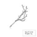 Silver alloy hair clip with branch design, size 4x7.5cm and 7.5g weight - Style 6 Silver