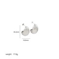 Dettagli sulle dimensioni degli orecchini a cerchio argentati da 30,2 mm per 18,9 mm - Goccia d'Acqua Grande Saia / Argento
