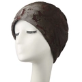 Bonnet tie-dye pour femme en marron rougeâtre, couvre-chef mince et respirant élégant - Tie-Dye Brun Rougeâtre (Café 1)