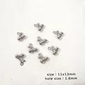 Set di 7 ciondoli a ciliegia in acciaio inox argento per gioielli DIY 11x13mm - Ciliegia