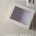 White rectangular gift box with transparent window and fine texture finish - Beige Box Only