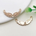 DIY KC gold vintage metal wing connector charms for jewelry making bracelets and necklaces - 1 Piece/Pack (30x14mm)