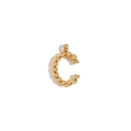 Mini-Buchstabe C Anhänger aus 18K vergoldetem Edelstahl mit gedrehter Textur für Damen - Gold - Buchstabe C
